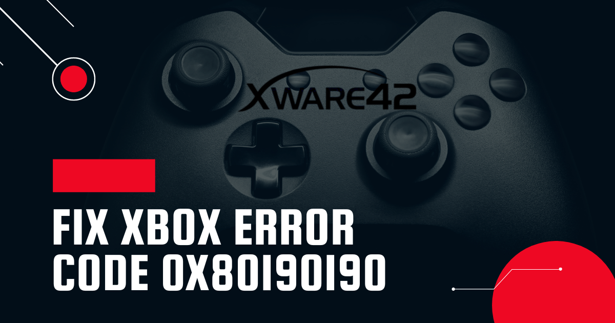 Xbox Error Code 0x80190190