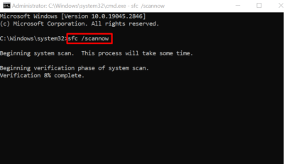 windows 10 error fix by scannow