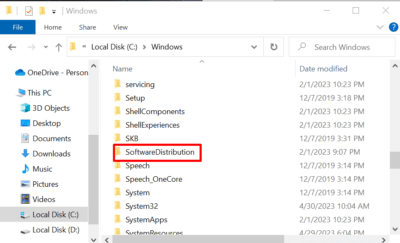 windows 10 software destributions