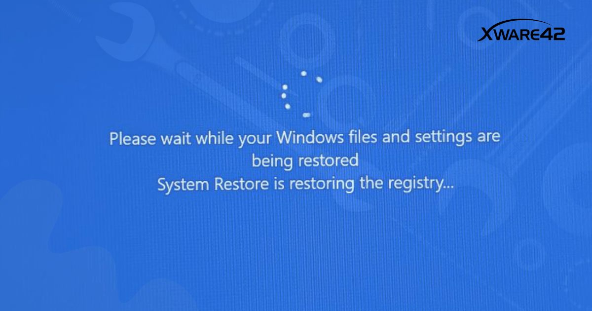System Restore is Restoring the Registry